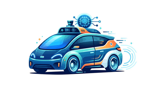 Autonomous self driving car with artificial intelligence sensors