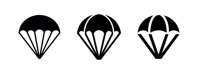 Parachute Skydiving and Air Sport Icons Set © Lili