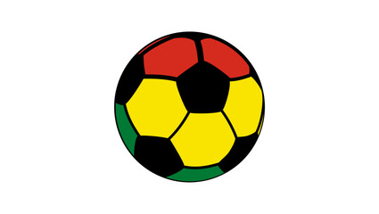 Fototapeta premium Bolivia football flag, color vector illustration