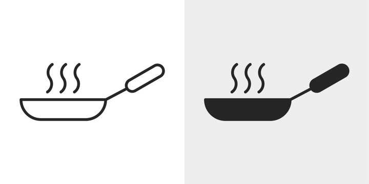 Frying Pan Icon represents cooking equipment, food preparation, and kitchen activities.