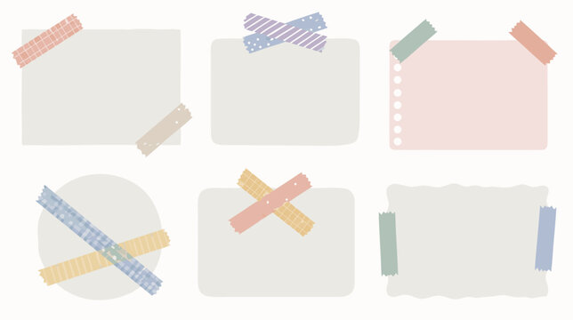 Set of crossed adhesive sticky tape strips over a blank white background, minimalist flat vector illustration for repair concepts, fixing broken items, or framing notes with realistic textures.
