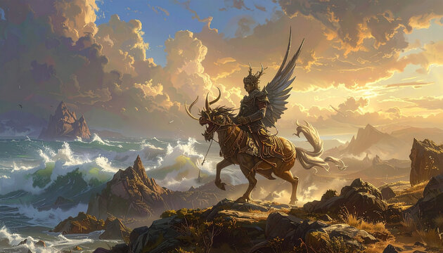 Fantasy creature rider