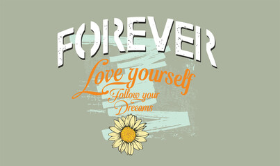 Typography Believe, Urban typography hipster street art,Love yourself slogan print tees, T- shirt graphics print vector illustration design for tees graphics, t shirt prints, cards, posters.eps © Sukman
