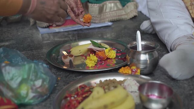 Indian Wedding Rituals with Bride and Groom Performing Sacred Traditions, Pheras, Mandap Ceremony, and Cultural Marriage Customs