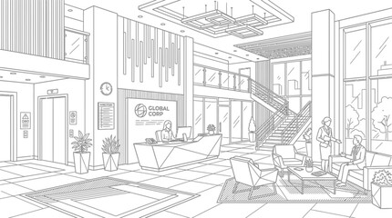Fototapeta premium vector drawing of a house