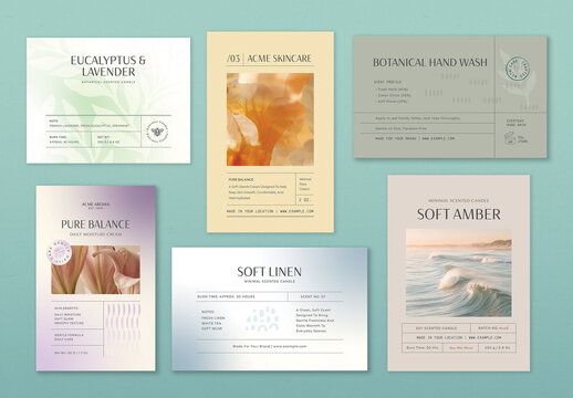 Product Label Template Set