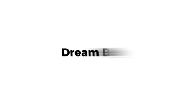 A black text logo with the word dream on a white background