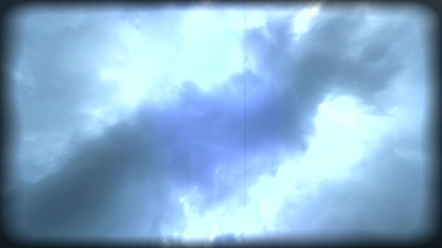 Vintage Cinematic Clouds Sky Background Loop, 4K Animation