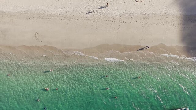 Top view of tourist at Playa Calzon de Pobre, Guanacaste Province, Costa Rica