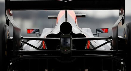 Naklejka premium Racing car close-up speed blur.
