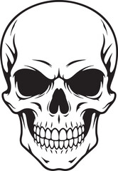 Fototapeta premium Human Skull Silhouette Vector Illustration Halloween Horror Symbol
