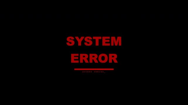 System Error Alert Notification Animation