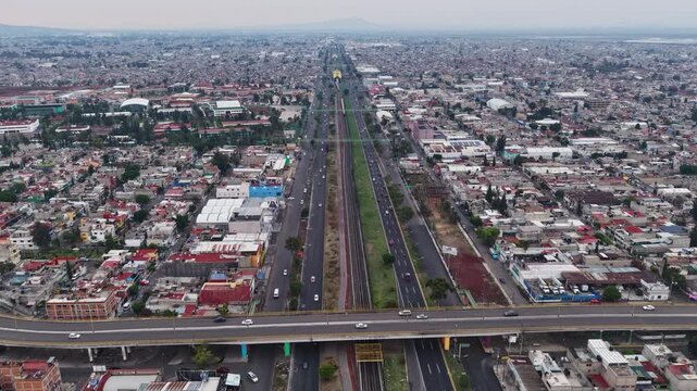Hyperlapse footage of residential districts in Ecatepec