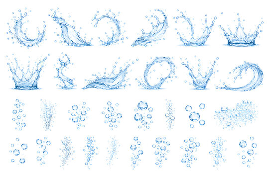 Fresh Water Splashes & Bubble Elements Collection