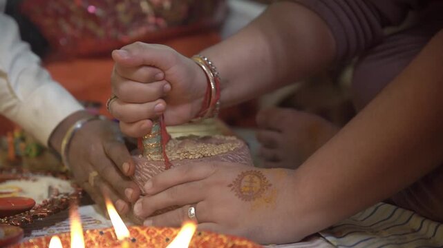 Indian Wedding Rituals with Bride and Groom Performing Sacred Traditions, Pheras, Mandap Ceremony, and Cultural Marriage Customs