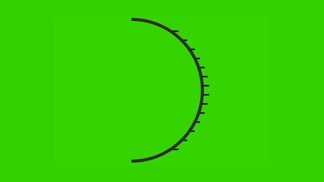 Concave Lens Light Rays Bending Physics Diagram Green Screen Animation 4K Video