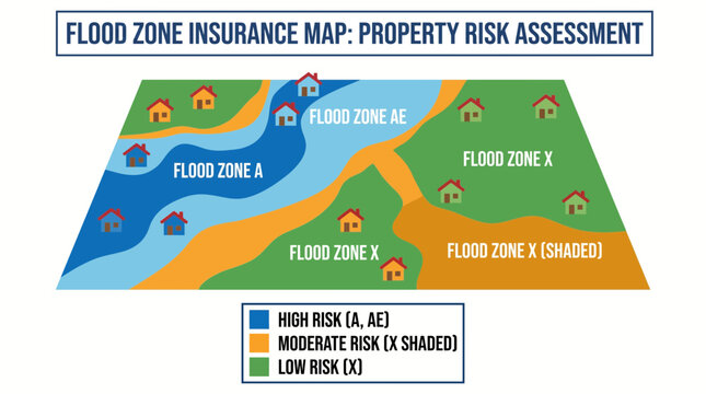 Flood Zone Insurance Map Property Risk Assessment