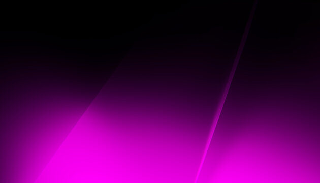 Abstract gradient image with black and vivid pink colors creating dramatic diagonal lines. Illustration, rendering