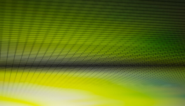 Abstract pattern with green and yellow gradient, featuring curved, grid-like structures.