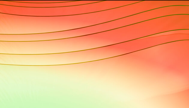 Abstract gradient with smooth waves in warm tones of orange and green.
