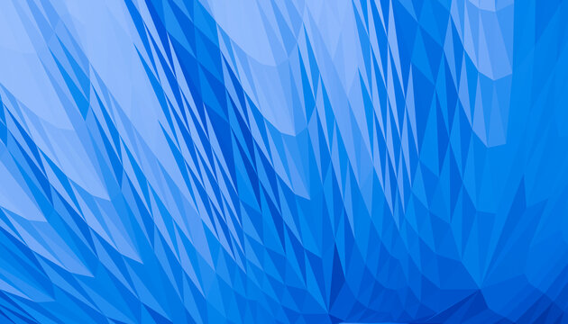 Abstract geometric pattern with sharp blue triangular shapes creating a dynamic texture.