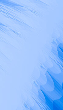 Abstract blue feather-like pattern flowing across the image creating a soothing effect.
