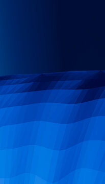 Abstract ocean waves in shades of deep blue under a dark night sky.