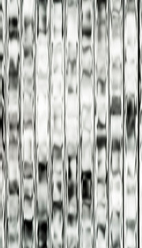 Abstract pattern of vertical metallic or glass textures with a distorted reflection effect.