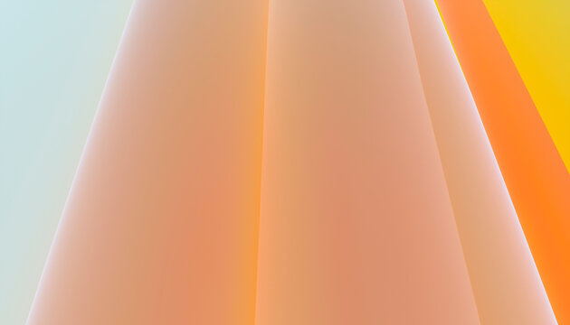 Abstract image with overlapping soft peach, orange, and yellow geometric shapes.