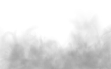 Grey smoke drifts in soft motion over clean studio light. Fog curls slowly around abstract air and shapes. Light mist overlay PNG for realistic design use.  © Extrastock