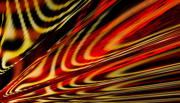 Vibrant abstract pattern with flowing red, yellow, and orange streaks creating dynamic movement.