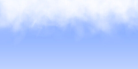 Realistic fluffy clouds PNG drift through clear blue sky with gentle sunlight. Airy cloud texture creates natural outdoor feeling. Ideal for backgrounds. © Extrastock