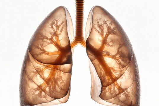 Human Lungs Anatomy 3D Medical Illustration
