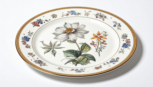 Floral pattern plate