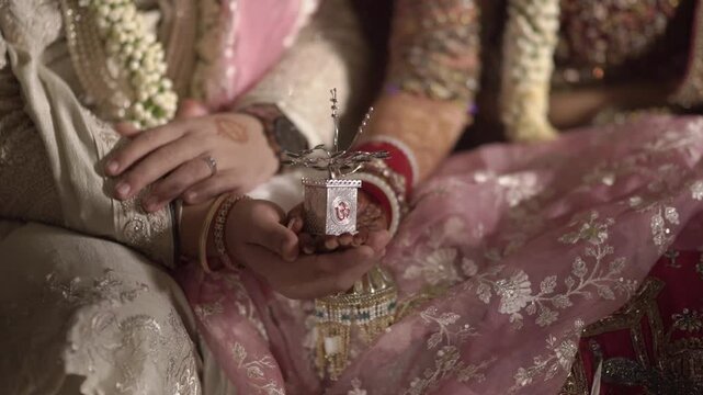 Indian Wedding Rituals with Bride and Groom Performing Sacred Traditions, Pheras, Mandap Ceremony, and Cultural Marriage Customs