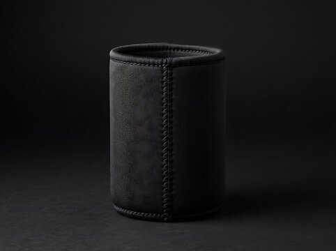 Empty black neoprene drink insulator sleeve for a can or bottle. koozie mockup