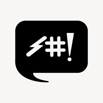 Verbal abuse flat icon design