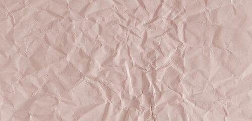 Fototapeta premium Crumpled Brown paper texture background with copy space