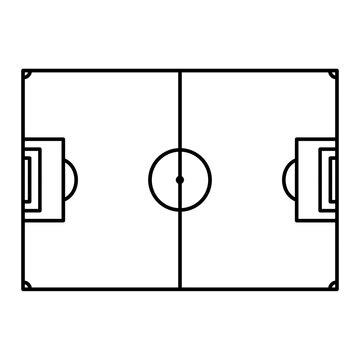 Football field line icon with simple and modern design