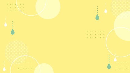 黄色のドロップ型模様抽象背景 © DESIGN ARTS