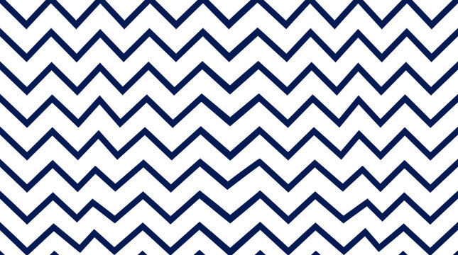 Navy Blue Zigzag Pattern on White Background