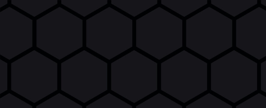 black hexagon material modern background