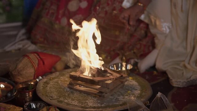Indian Wedding Rituals with Bride and Groom Performing Sacred Traditions, Pheras, Mandap Ceremony, and Cultural Marriage Customs
