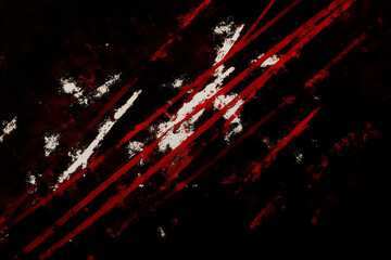 Naklejka premium Abstract Red and White Diagonal Strokes on Black