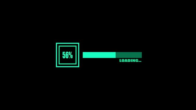 A futuristic square loading bar that features slide animation and digital readouts, ideal for high-tech games and interfaces requiring a clean HUD.4k video
