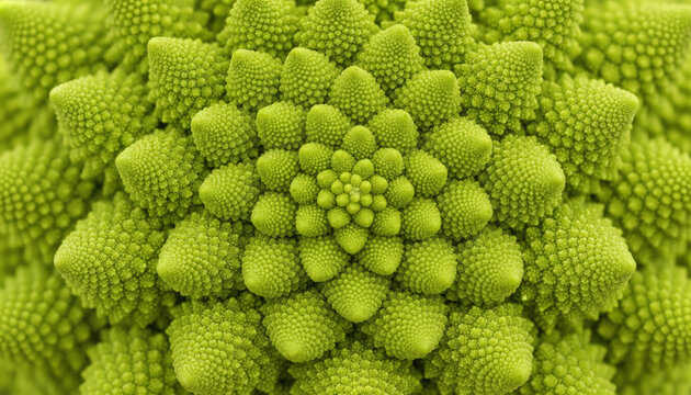 Romanesco broccoli fractal green fibonacci spiral texture