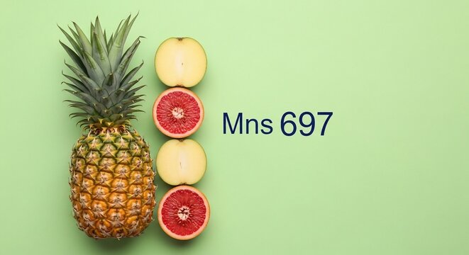 Fresh pineapple and citrus fruit arrangement