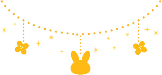 Fototapeta premium Mid Autumn Rabbit Corner Decoration