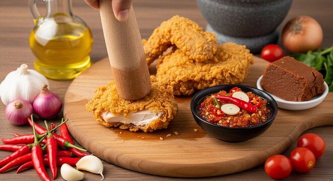 Fried chicken food photography