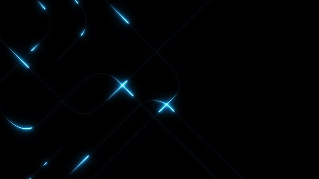 Abstract neon geometric Circuit connect lines and dots.Simple technology graphic background.Illustration Vector design Network technology and Connection concept. 4k video motion graphics